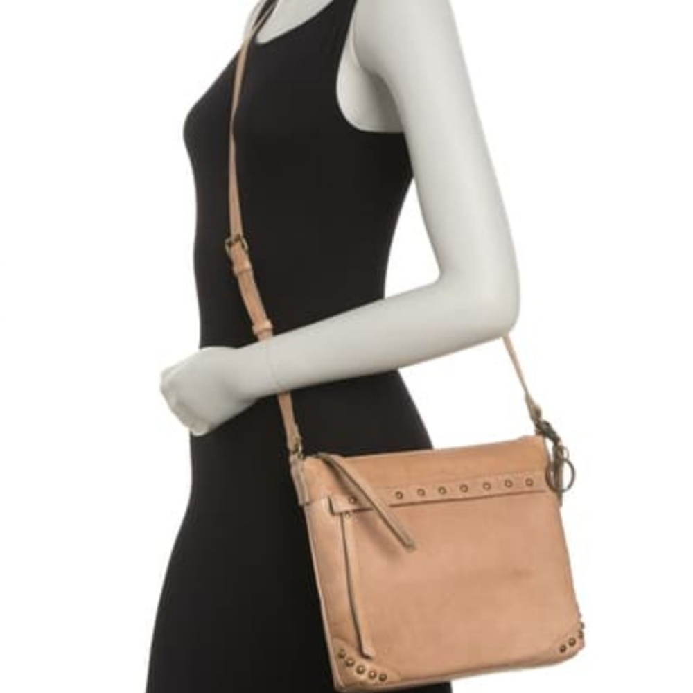 NWT Frye Leather Crossbody w/ Stud Details